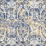 Geometric damask seamless pattern with grunge texture