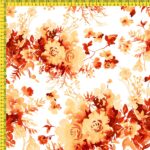 Watercolor floral seamless pattern.  Opulent bunches of large roses with leaves. Botanical background for textile, fabric, wrapping or surface.